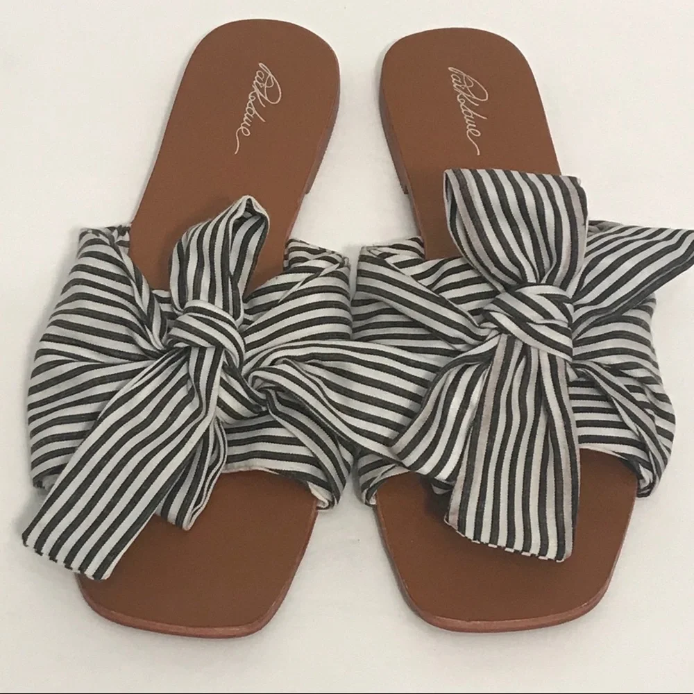 Park lane Bow Flat Sandals - Picture 2 of 12